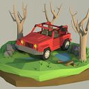 Jeep - Low poly. 3D projeto de Carla González García - 03.01.2016