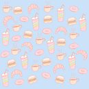Food pattern. . Un proyecto de Diseño de producto, Diseño gráfico e Ilustración tradicional de moon_illustrator - 15.03.2016