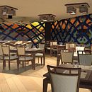 Restaurant ocean lounge . Desain Interior proyek oleh Andreina Teixeira - 03.22.2016