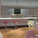 tienda de cupcakes . 3D, Dan Desain Interior proyek oleh Andreina Teixeira - 03.22.2016