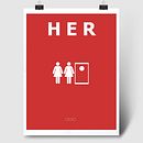 Cartel minimalista para la película HER. Cinema, Vídeo e TV, Design gráfico, e Publicidade projeto de Alejandro lopez - 04.04.2016