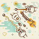 Festival de guitarreo en Helsinki. Traditional illustration project by John Salinero - 04.07.2016