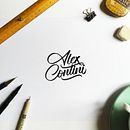 Logotipo Alex Contini. Calligraph, Art Direction, Design, Graphic Design, Writing, T, and pograph project by Jose Gil Quílez - 04.11.2016