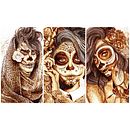 "Sugar Skull" - Ilustraciones con café. Artesanato, Artes plásticas, Design, Design de personagens, Ilustração tradicional, e Pintura projeto de Nuriamarq (Nuria Salcedo) - 11.04.2016