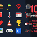 Icon Library - 100 animated icons. Animation, Graphic Design, and Motion Graphics project by Paúl Alayo - 04.14.2016