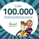 Gracias! Ya somos 100.000!. Un proyecto de Diseño, Diseño Web, Educación, Eventos, Infografía, Informática, Marketing, Multimedia y Publicidad de Genially Web - 30.05.2016