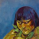 Conan. Oleo sobre papel. Fine Arts project by Alejandro Guzmán Carrasco - 06.03.2016