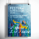 Cartell Festes de Sant Raimon, Vilafranca del Penedès. Design, and Traditional illustration project by Carla Elias Torras - 06.06.2016