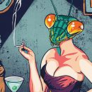 Ilustra con garra: versión femenina del anuncio de eDarling. Un proyecto de Diseño gráfico, Ilustración tradicional y Publicidad de Imanol Etxeberria - 15.06.2016