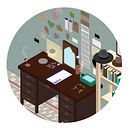 Illustraciòn - Habitaciòn. Interior Design, Graphic Design, and Traditional illustration project by Anna Iacovino - 06.19.2016