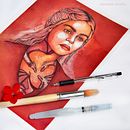 Daenerys Targaryen. Een project van  Beeldende kunst y Traditionele illustratie van Vanessa Arraña Diaz - 26.06.2016