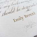 Emily Brontë. Caligrafia projeto de Joan Quirós - 04.07.2016