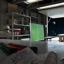 Rick's garage Ein Projekt aus dem Bereich 3D, Beleuchtungsdesign, Produktdesign und Bildbearbeitung von Guillermo Cerrato - 27.02.2016