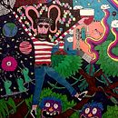 Party in the woods Ein Projekt aus dem Bereich Kunstleitung, Design von Figuren, Collage, Comic, Design, Bildende Künste, Grafikdesign, Traditionelle Illustration, Malerei und Urban Art von Dani Sanguineti - 26.07.2016