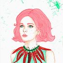 Red Hot Rose. Colagem e Ilustração tradicional projeto de Isabel Belmonte - 30.07.2016
