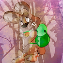 Rabbit in the woods. Design e Ilustração tradicional projeto de Elizabeth Ranchal Montes - 06.11.2015