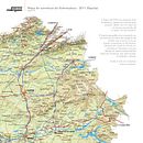 Mapa de carreteras de Extremadura - 2011 (España). Un projet de Design graphique et Infographie de Marcos Leopoldo Rodríguez - 25.08.2016