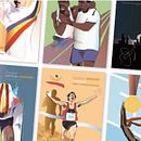 Postales Ilustradas - 20 aniversario de los JJOO Barcelona 92. Un proyecto de Ilustración tradicional, Diseño gráfico e Ilustración vectorial de Jaime Venzalá - 18.09.2016