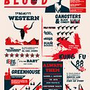 Infografía Tarantino's Influences. Not Without Blood. Projekt z dziedziny Projektowanie graficzne, Trad, c i jna ilustracja użytkownika Isabel García - 21.09.2016