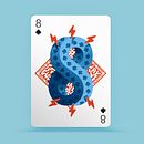 Playing Arts - 8 of Spades ♠. Calligraph, Art Direction, Traditional illustration, T, and pograph project by Eduardo Dosuá - 09.27.2016