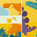 Medidor infantil. Dinosaurios. Design de produtos e Ilustração tradicional projeto de Ainara Tavárez - 25.01.2016