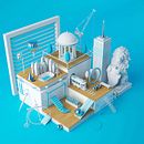 Cidade. 3D, Direção de arte, e Design de cenários projeto de David Sánchez - 23.10.2016