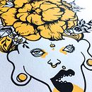 Serigrafía en papel de una de mis txamanas. Un proyecto de Diseño gráfico, Ilustración tradicional y Serigrafía de Raquel Requejo - 05.11.2016