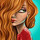 La Chica de Rojo. Projekt z dziedziny Trad, c i jna ilustracja użytkownika Maite Arjona - 06.11.2016