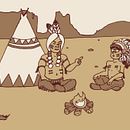 Haciendo el indio. Projekt z dziedziny Trad, c i jna ilustracja użytkownika Jose Martínez - 12.11.2016
