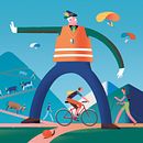 Revista alpina Bergwelten. Un proyecto de Diseño de personajes e Ilustración tradicional de Leandro Alzate - 21.11.2016
