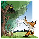 EL CUERVO Y EL ZORRO. Un progetto di Fumetto, Character design, Illustrazione tradizionale e Serigrafia di Ignacio Aragonés López - 11.12.2016