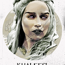 Mi Proyecto del curso: Retrato ilustrado con Photoshop - Khaleesi. Graphic Design, and Traditional illustration project by Ari - 12.26.2016