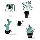 plants pattern. Traditional illustration project by palomacanonica - 01.19.2017