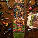 The Ramones - Acid Eaters Longboard. Hey! Oh! Let´s Go!. Street Art, Arts, Crafts, Fine Arts, Calligraph, Comic, Art Direction, Graphic Design, Writing, Photograph, Traditional illustration, Packaging, Paper Craft, Painting, Screen Printing, and Sound Design project by Diego Jimenez - 02.01.2017