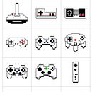 8-bit Evolution of Video Grame Controllers . % Patricia Recuero tarafından hazırlanan Tasarım, Grafik Tasarım, Geleneksel illüstras, Ve on projesi - 01.31.2017