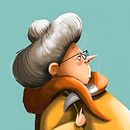Señora pieles. Animation, Character Design, and Traditional illustration project by Begoña Fernández Corbalán - 02.13.2017