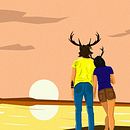 2 Deers . Un proyecto de Diseño gráfico e Ilustración tradicional de Moises Bonilla - 18.02.2017