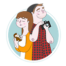 Ilustración de pareja . % Sara Alegre Palacios tarafından hazırlanan Geleneksel illüstras, Ve on projesi - 03.02.2017