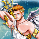 Golden Cupid . Projekt z dziedziny Projektowanie graficzne, Trad, c i jna ilustracja użytkownika Sergio Mauricio Ramírez Gómez - 07.03.2017