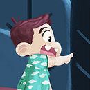 Illustration editorial for children: Why are monster hiding?. Un progetto di Design editoriale e Illustrazione tradizionale di Sarah Torelli - 21.03.2017