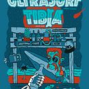Cartel para concierto: ULTRASURF & TIBIA. Un proyecto de Diseño, Diseño gráfico e Ilustración tradicional de Jaime Rodríguez Carnero - 24.03.2017