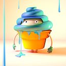 My Project: Personaje ( Gelato ) y Totem ( Balans). 3D, Art Direction, Character Design, Graphic Design, and Traditional illustration project by Alex Otero - 03.31.2017