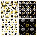 Simply yellow and black Collection. Projekt z dziedziny Pattern design, Trad, c i jna ilustracja użytkownika Alicia - 27.04.2017