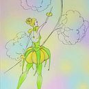 coton fairy. Ilustração tradicional projeto de Kitsune Yoruno - 04.05.2017