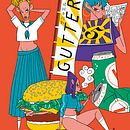 Cartel expo GUTTER Fest.. Traditional illustration project by genie espinosa - 04.08.2017