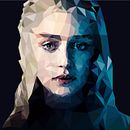 Ilustración de Daenerys estilo Lowpoly. Un proyecto de Ilustración vectorial de Daniel Cupil Alvarez - 09.06.2015