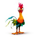 Heihei 3D Illustration. Projekt z dziedziny Design,  Projektowanie 3D, Projektowanie postaci 3D, Fotografia, Trad, c i jna ilustracja użytkownika Manu Jiménez Carrasco - 26.12.2019