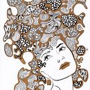 Bubble Girl: Gold. Un progetto di Belle arti e Illustrazione tradizionale di María Delgado Prieto - 20.05.2015