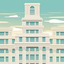 Edificio Telefónica. Architecture, Graphic Design, Traditional illustration, and Vector Illustration project by Juan Sierra - 05.18.2017