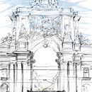 ·Lisbon·. Architecture, Fine Arts, Design, Graphic Design, Sculpture, Traditional illustration, L, and scape Architecture project by Adriana Tejero Pérez - 05.24.2017
